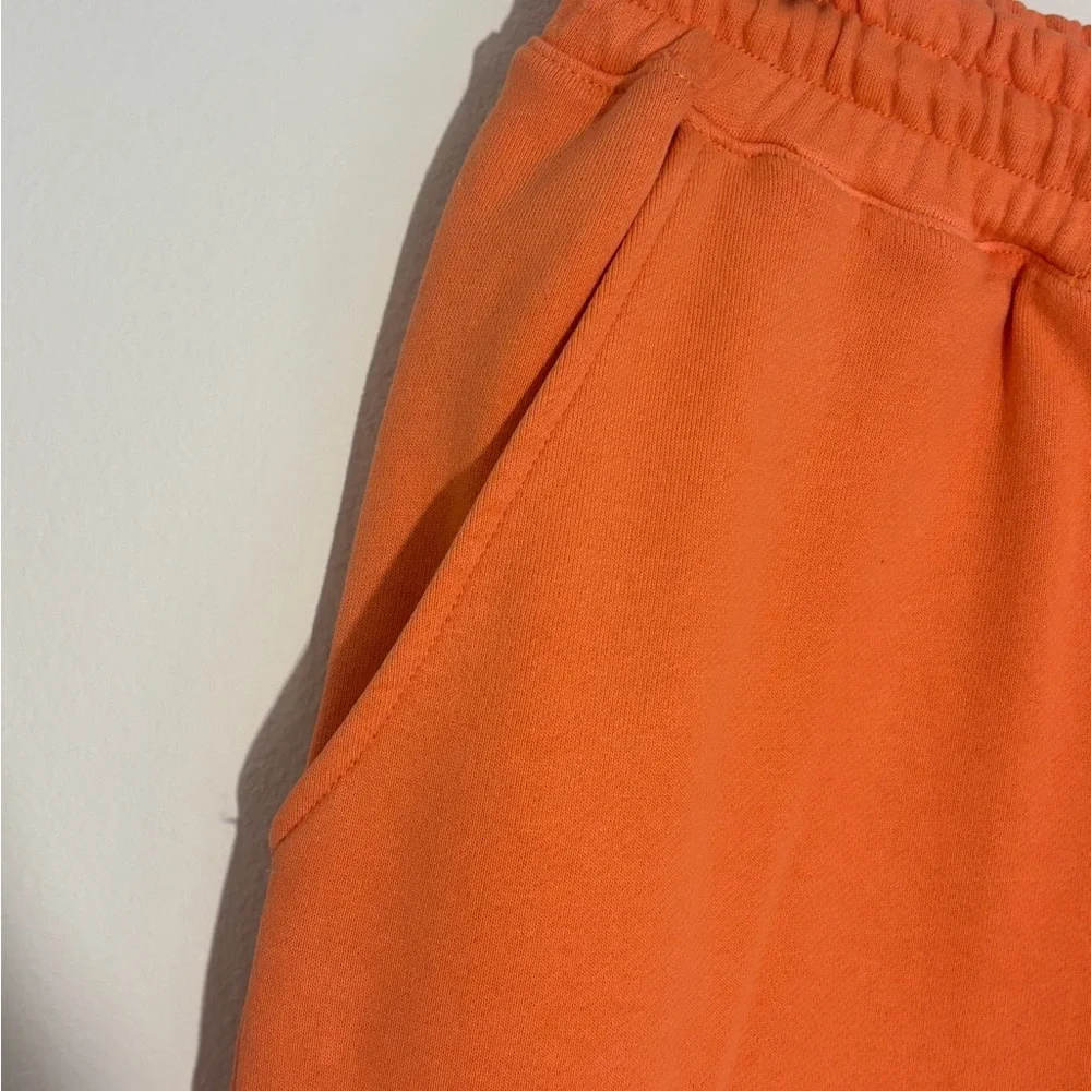 Monrow Vibrant Orange Eco-Friendly Jogger Sweatpants
